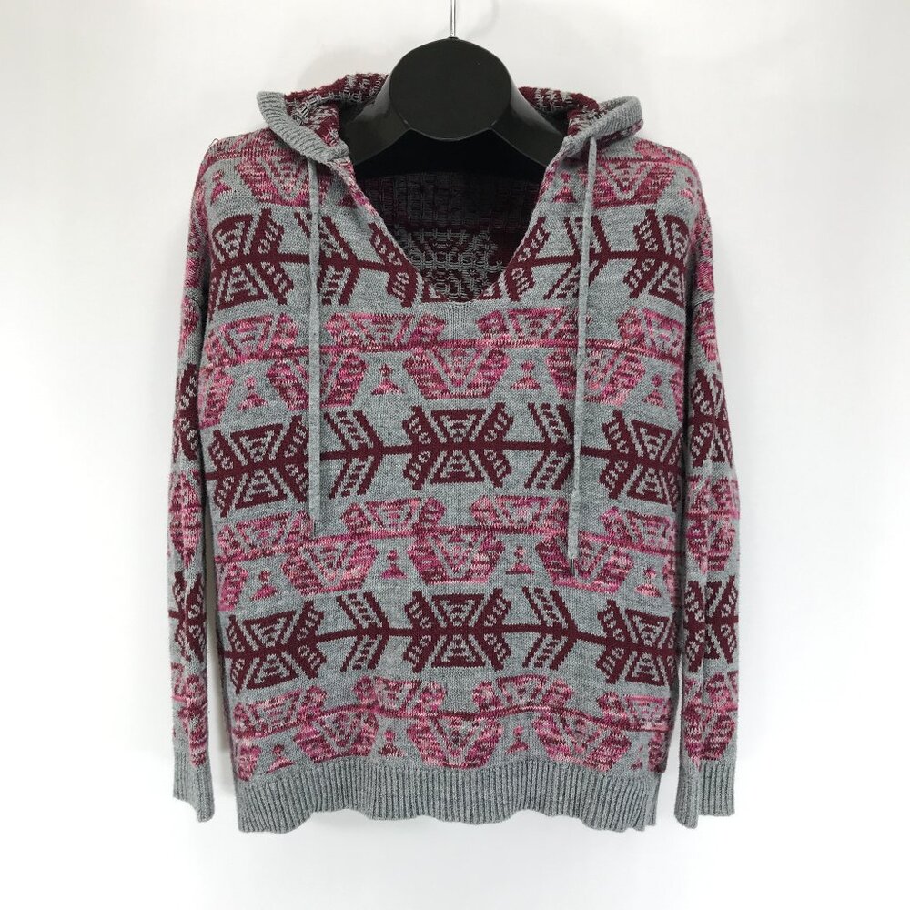 American Eagle Outfitters Baja Sweater Women's Small Aztec Hoodie 100% Cotton